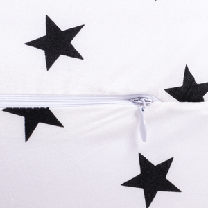 Kissenbag Blanco Estrellas Negras