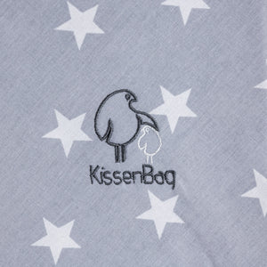 Kissenbag Gris Estrellas Blancas