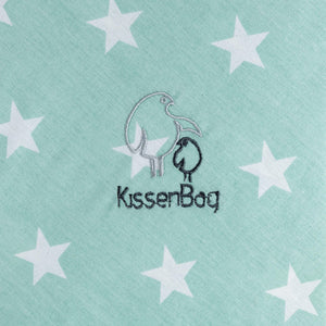 Kissenbag Verde Agua Estrellas Blancas
