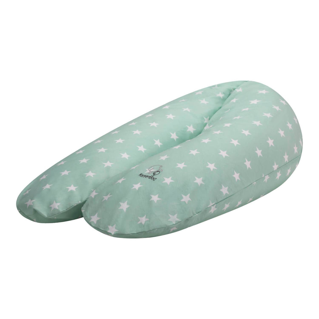 Kissenbag Verde Agua Estrellas Blancas